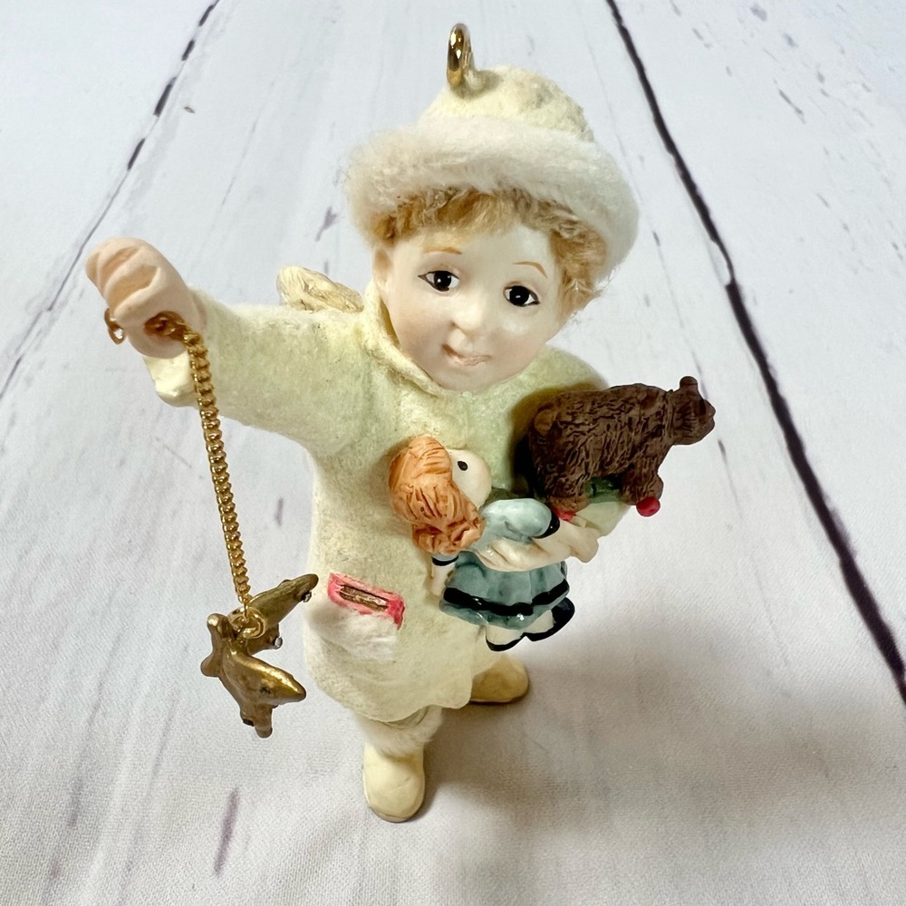Vintage Hallmark Keepsake 2002 Joyous Angel Christmas Ornament Sweet Boy Face